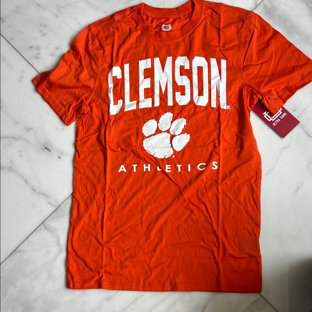 Clemson Athletics Men's Orange Crewneck T-Shirt
